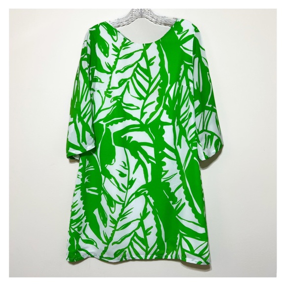 Lilly Pulitzer for Target Boom Boom Dress Size Medium Green Fronds Print - Picture 2 of 12